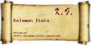Kelemen Itala névjegykártya
